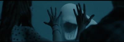 a woman holding a fake skull in her hands
