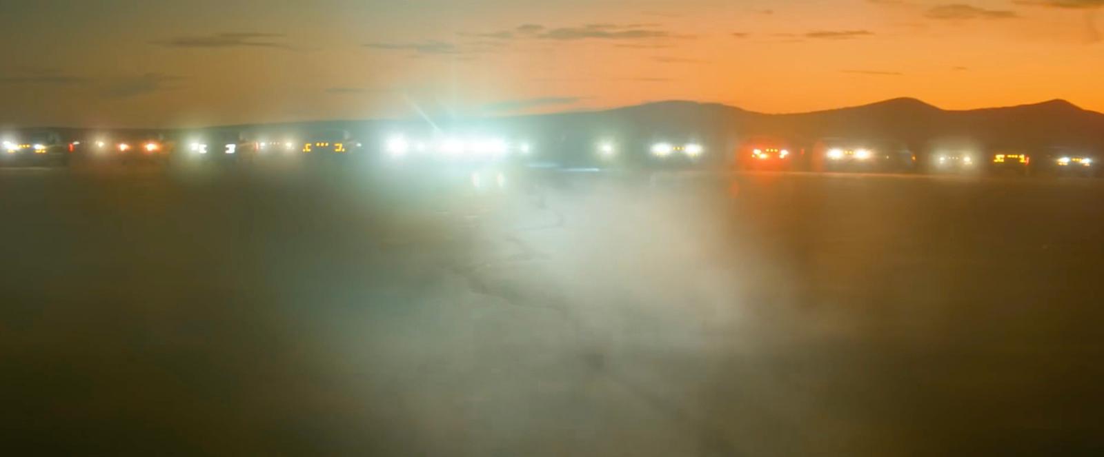 a blurry photo of a city at night