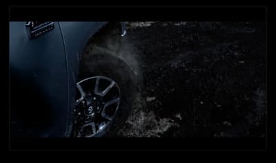 a close up of a tire on a car