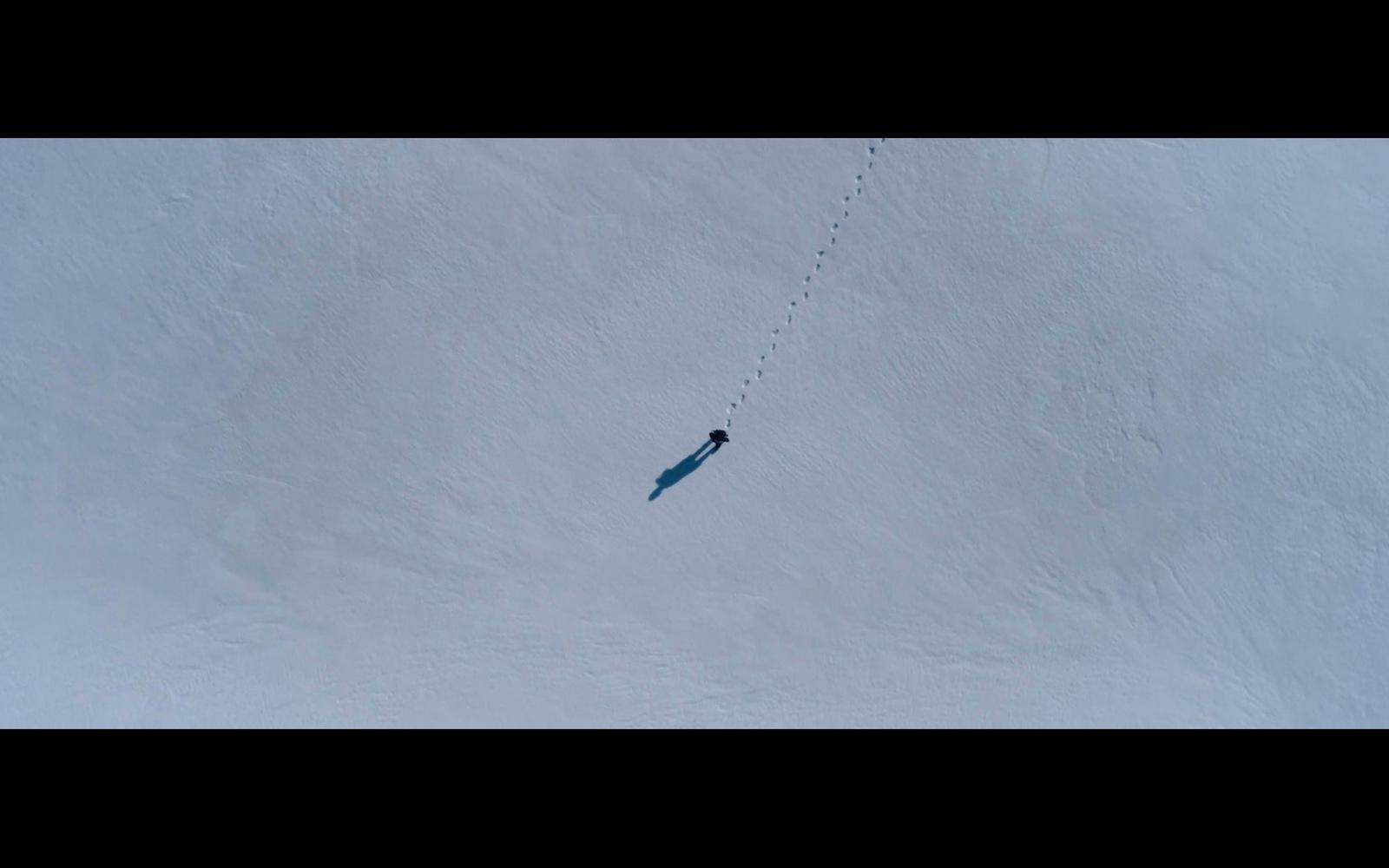 a person on skis is being pulled by a rope