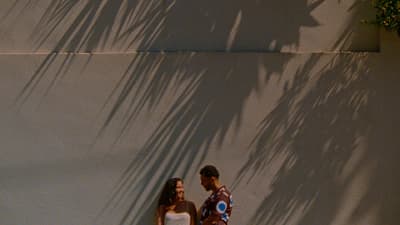 a man and a woman standing next to each other