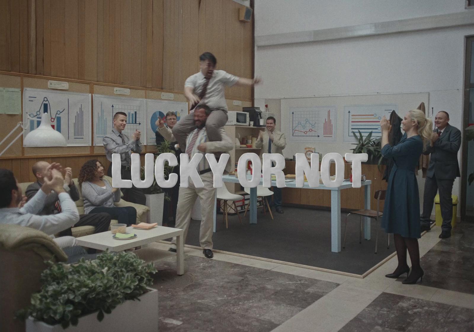 a group of people standing in a room