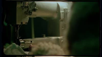 a close up of a sewing machine