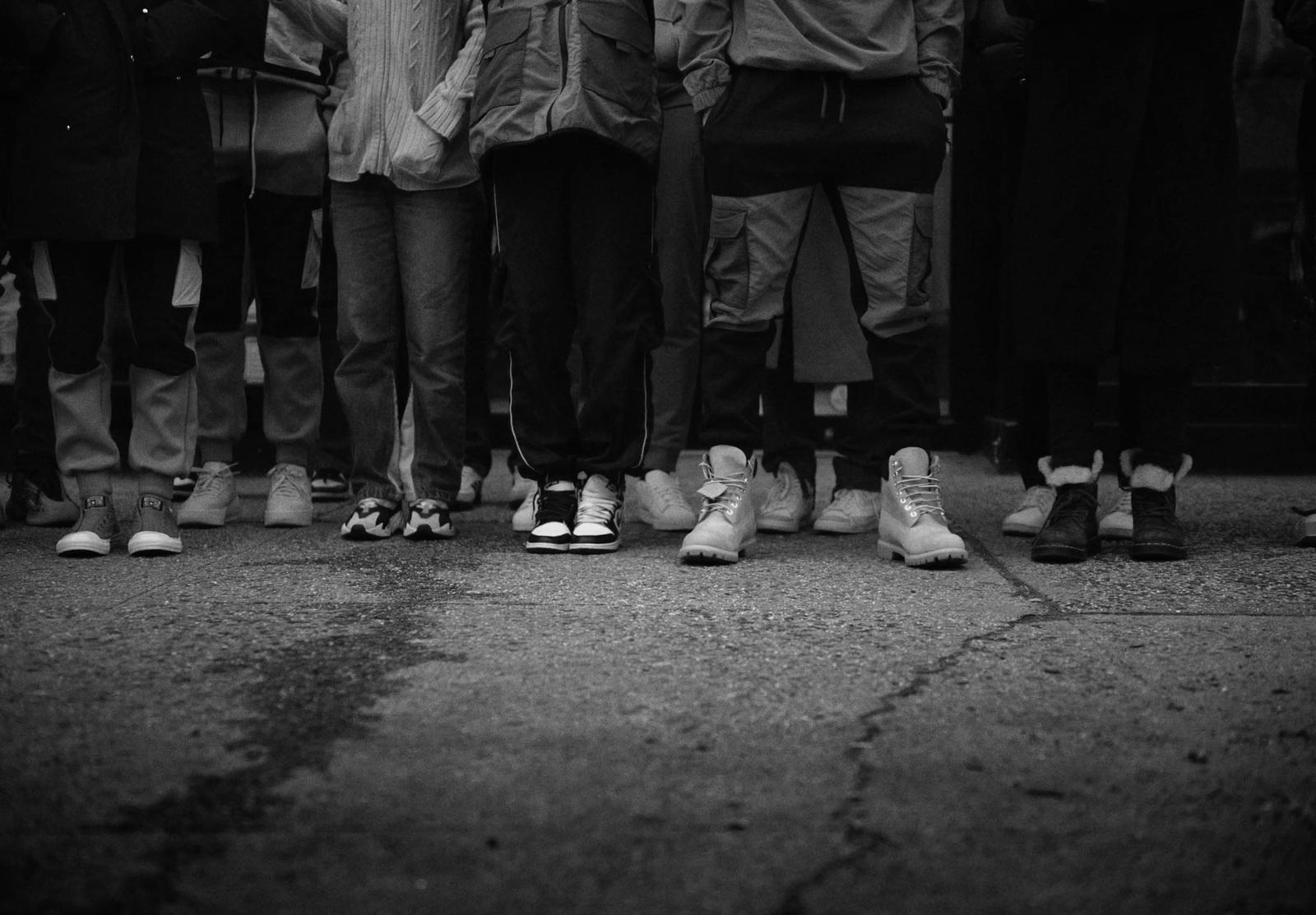 a group of people standing next to each other