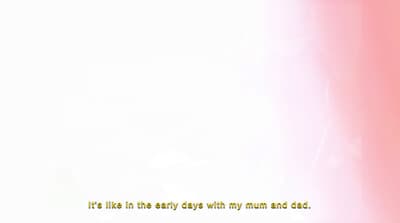 a pink and yellow background with a quote on it