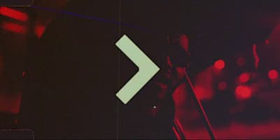 a white arrow pointing to the left on a black background