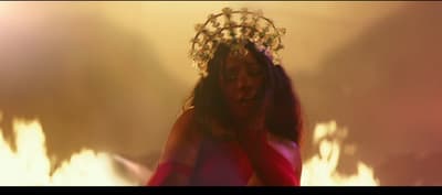 a woman with a crown on her head