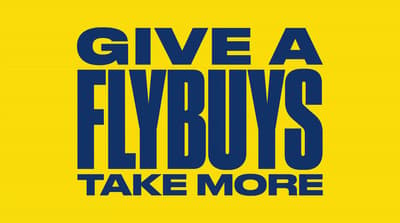 a yellow background with the words give a flybuys take more