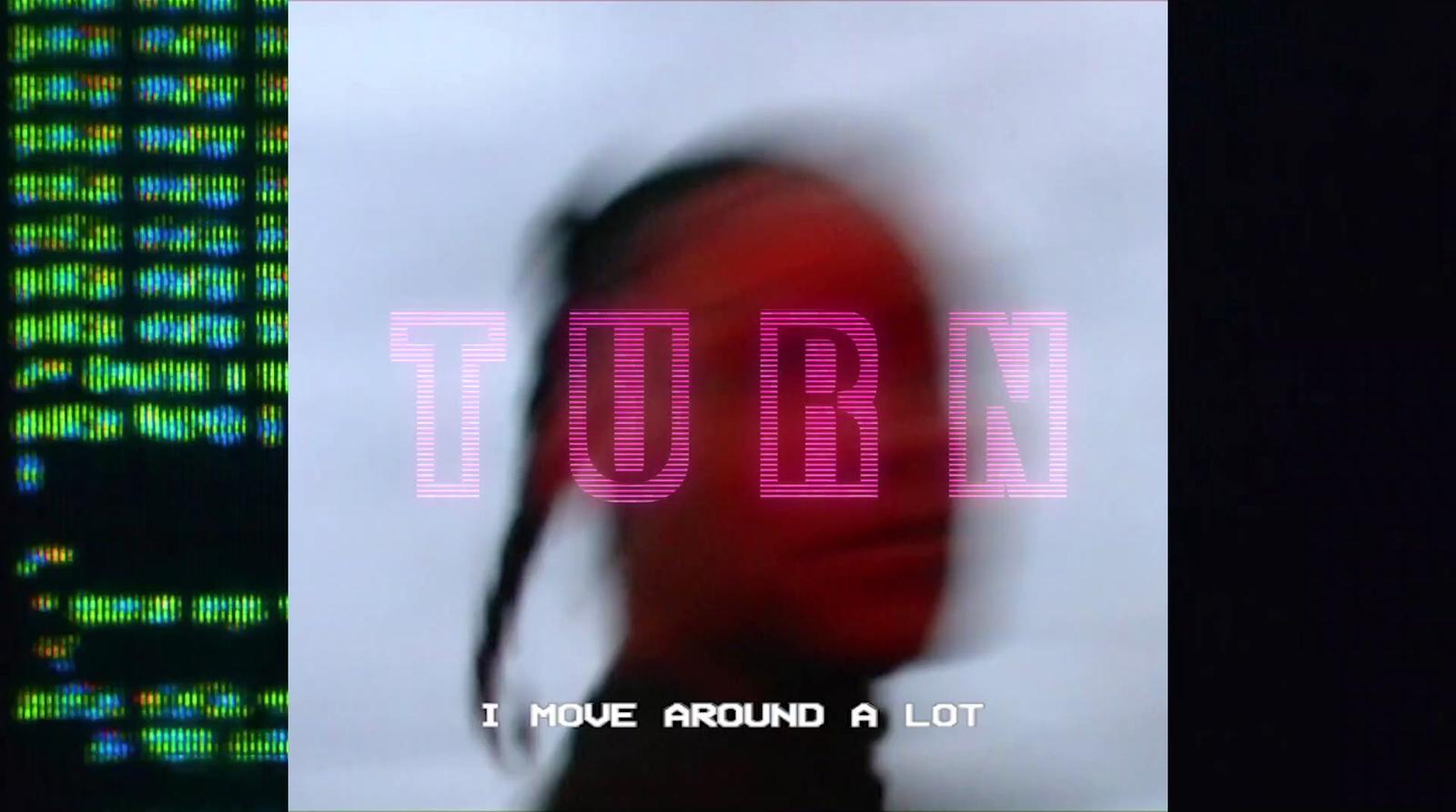 a blurry photo of a woman's face with the words'i move