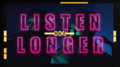 a neon sign that reads, listen to the artist listen to the artist listen to