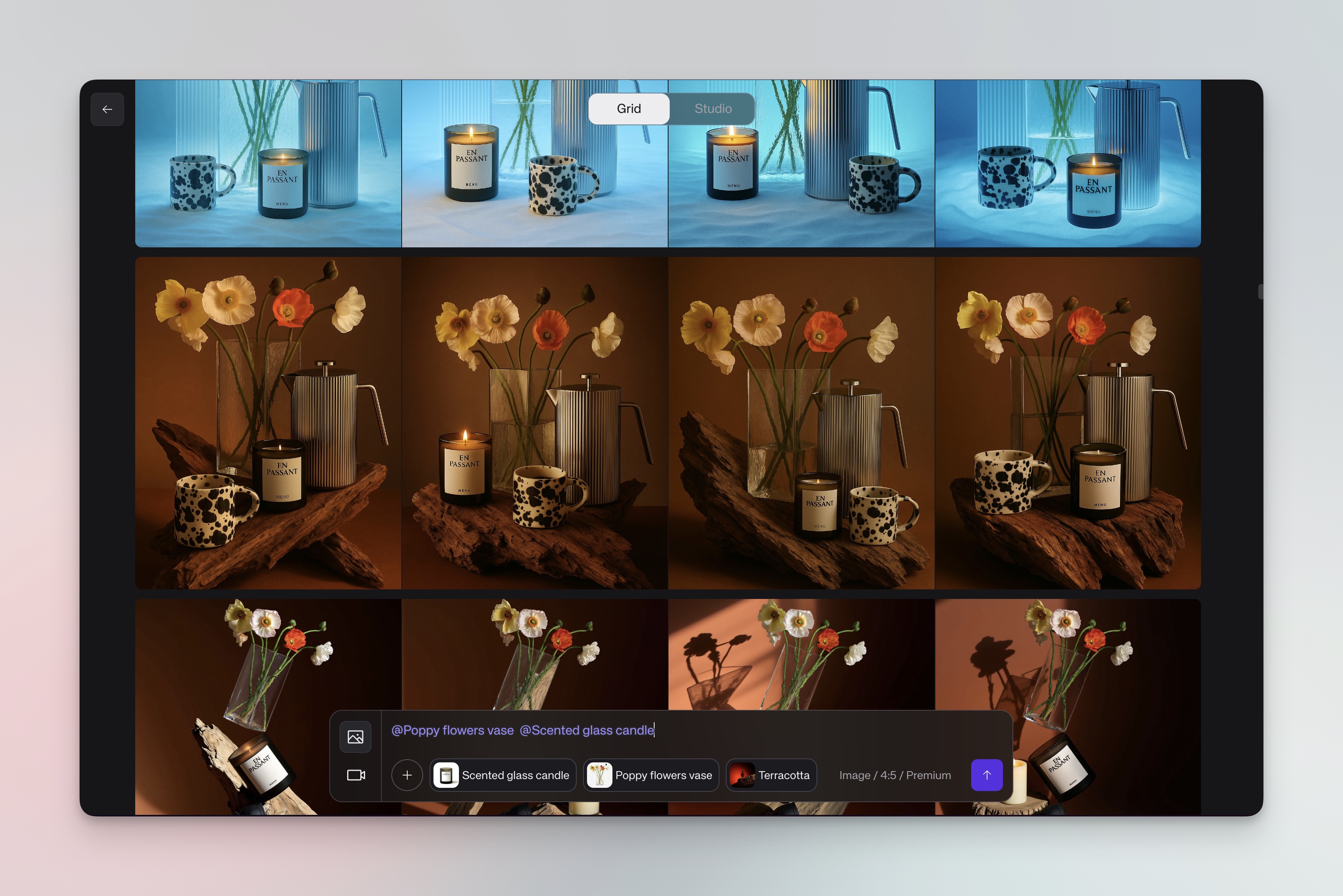 Kive.ai's easy to use interface, with product photography and video generation