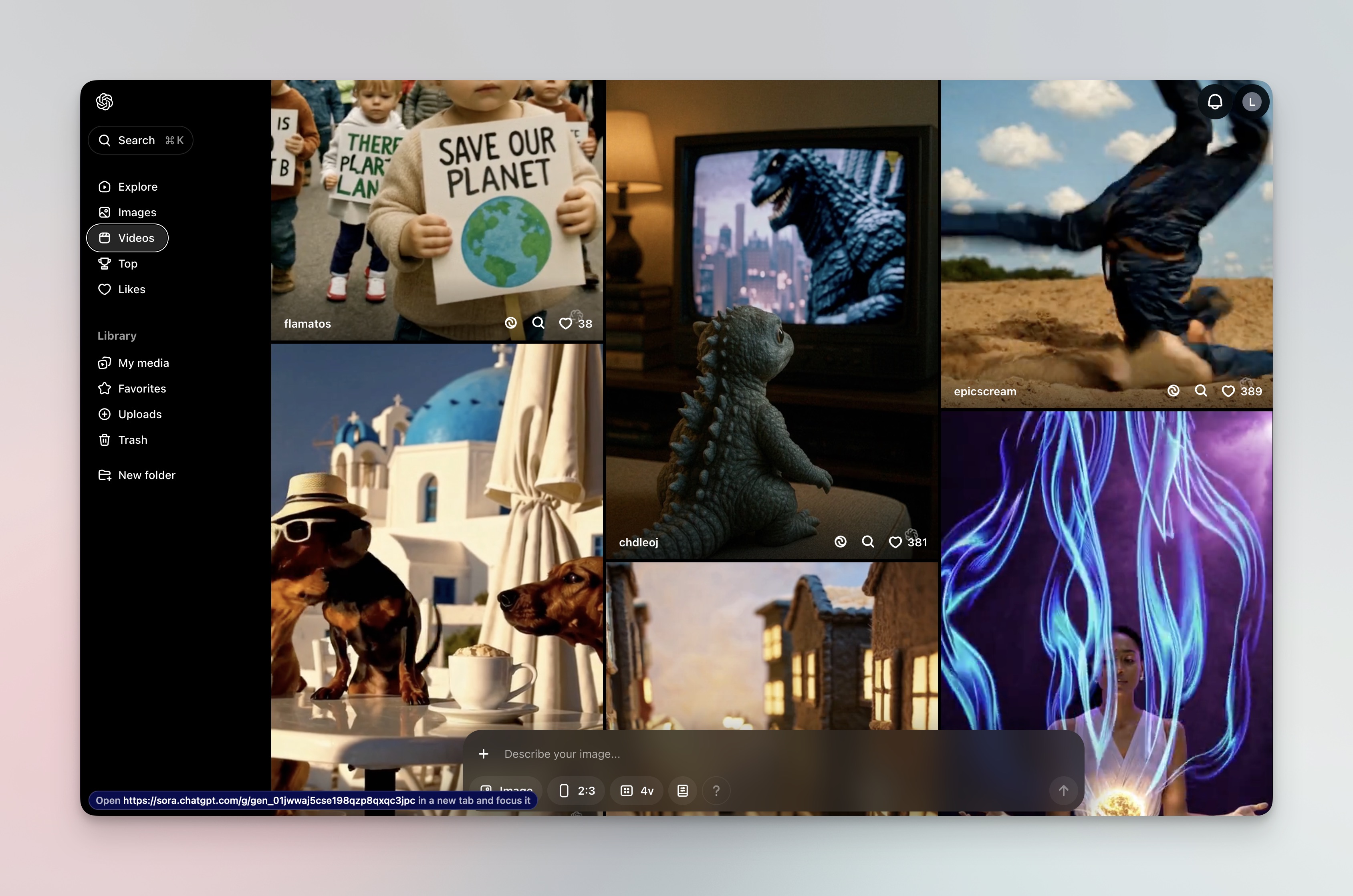Sora video generation by OpenAI